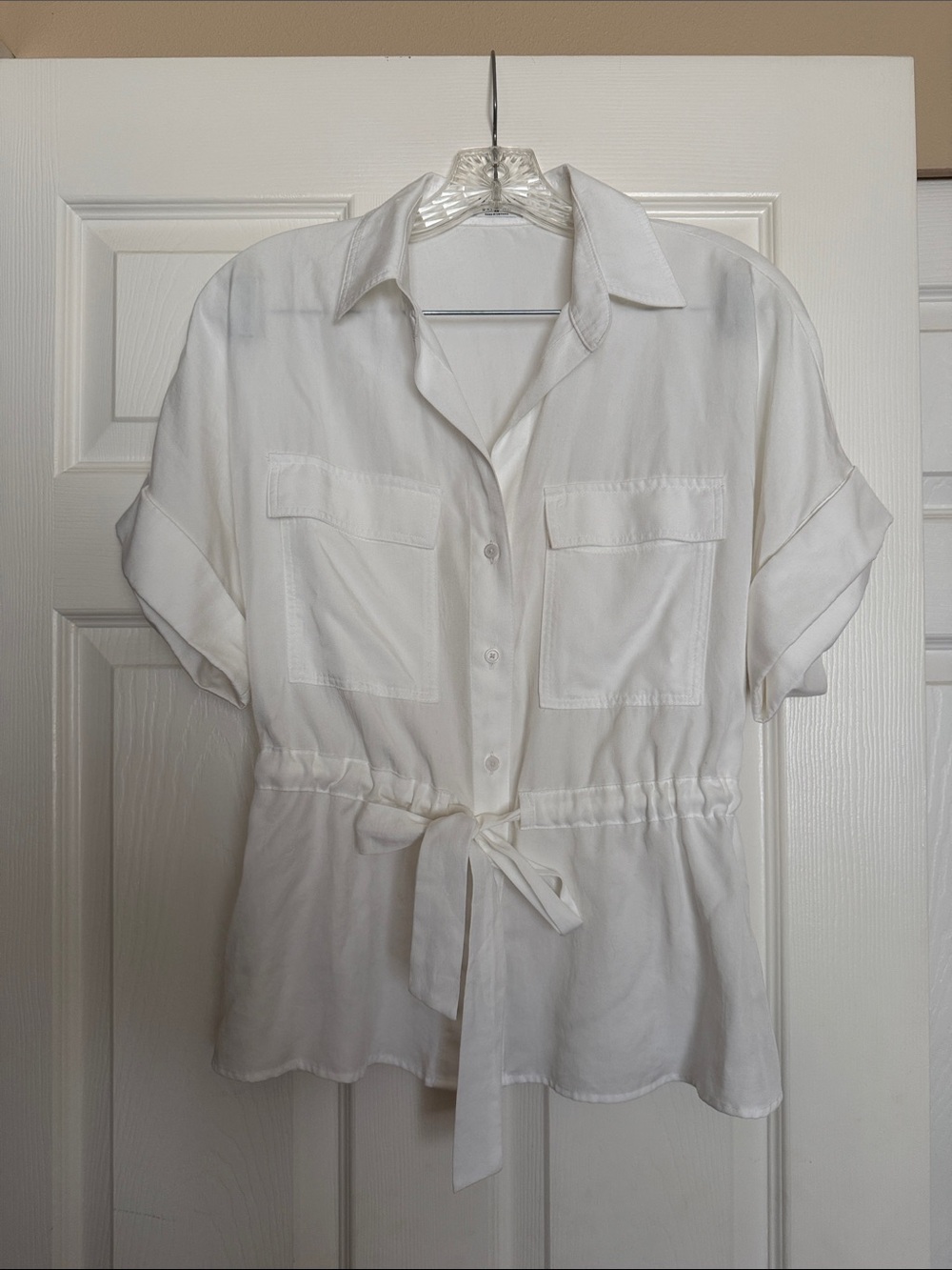 Aritzia Babaton White Garner Shirt XS